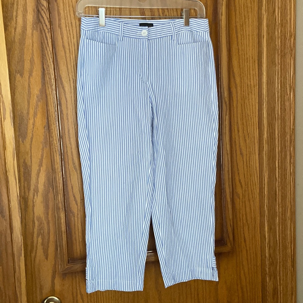 talbots striped cropped pants / skimmers
